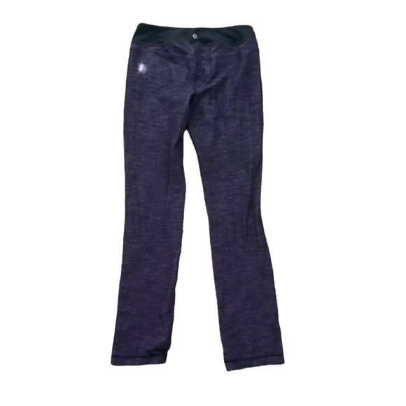 Lululemon Forme Pant Reversible Slub Denim Tender Violet Purple / Black Sz 8 - Picture 1 of 14